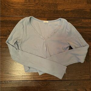 Garage Light Blue Long Sleeve Top